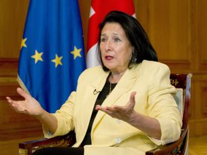 Supporting image for story: Georgia’s president vetoes media law that has provoked weeks of protests