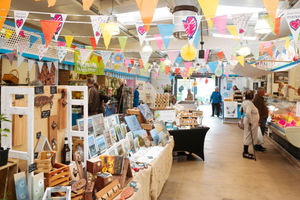 Inside Market Drayton's indoor market