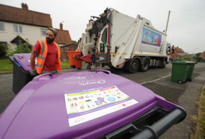 Maintaining bin collections is important including here in Marlbrook Way, Telford
