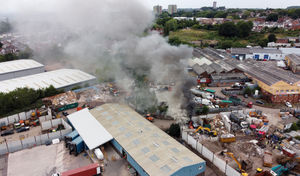 The fire could be seen from miles around