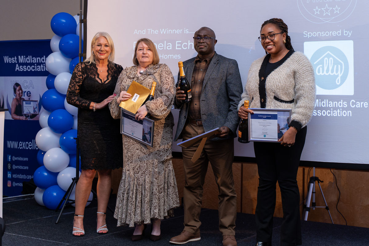 Racheal Echibe wins the Excellence in Care Award: Senior Carer