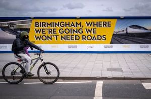 Hoardings surround the site of the Birmingham High Speed Rail 2 station construction site at Curzon Street on March 22, 2023 in Birmingham | Getty Images