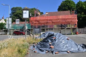 The car park opposite the pub looks to be used as a dumping ground for waste from the pub