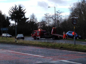 Supporting image for story: Car plunges down embankment in Dudley smash