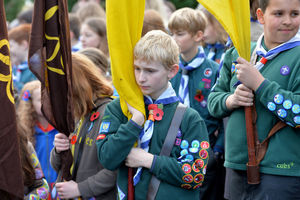 Cubs and scouts took part in the Bridgnorth service