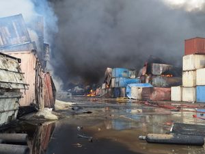 Supporting image for story: Iran’s president visits injured after port explosion kills at least 40 people