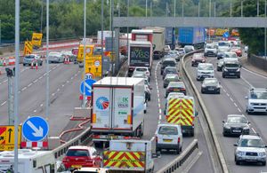 There are further delays in the area due to current roadworks on the M5 between J1 and J2
