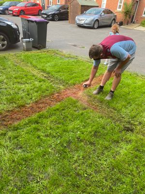 Amanda Mottershaw from St George's in Telford says: We decided to mow the lawns but then came up with the crazy idea of cutting in the flag but then thought we can go a bit further with this!