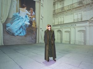 Anna Wintour at the Lightroom King’s Cross in London, for the new immersive exhibition, Vogue: Inventing The Runway