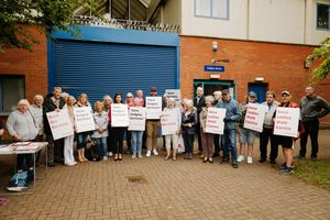Sonia Kumar MP outside of Sedgley library and clinic calling on Dudley Council to extend its lease on the building or to consider buying it outright