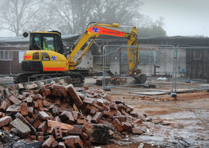 Work taking place in the aftermath of the fire
