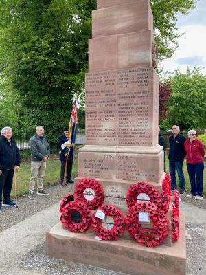 The 80th anniversary VE Day service in Presteigne on Thursday. Image: Trevor Owens