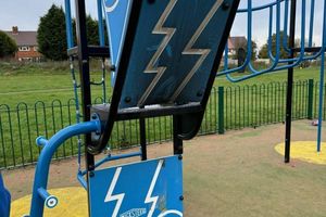 Damage to play equipment at a park in Goscote. Photo: Walsall Council