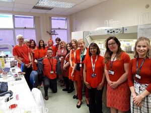Supporting image for story: Shropshire hospital staff wear red to raise awareness of sepsis