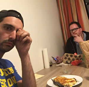 I went for a home cooked midnight omelette, but Tim's McDonalds was tempting