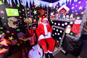 Youngsters visiting the display can pay £2 to meet Santa Claus