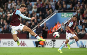 Aston Villa's Jack Grealish has a shot