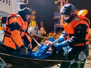 Supporting image for story: Russian man rescued after 67 days adrift but brother and nephew died