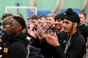 Luke Cundle met with students at Wolverhampton College. Photo: Ed Bagnall