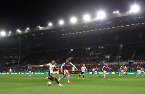 General view of the action at Villa Park