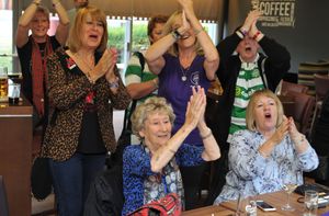 Members of the Rod Steward Fan Club who have held party at the Park Inn in Walsall before heading over to Wolverhampton. Picture: Alan Fogarasy