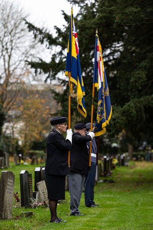The Armistice Day service at Newport Cemetery. Picture: Euan Manning Photography