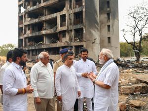 Supporting image for story: Air India plane crash survivor meets prime minister Narendra Modi in hospital