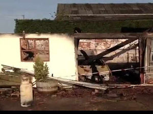 Supporting image for story: Gas fear in blaze at farm