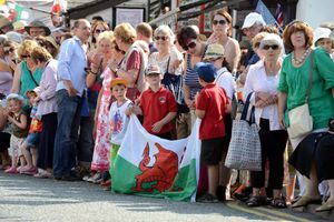 Flags out for the start of the parade