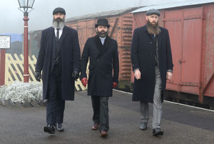 Trevor Rigley, Daryl Bradford and Marc Oxbrough as they get into character  