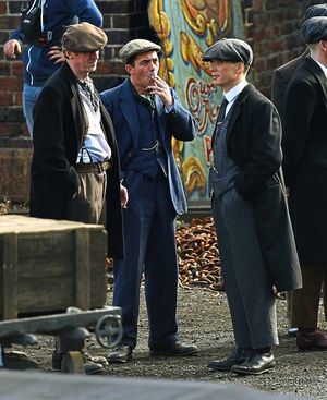 Cillian filming his Peaky Blinders role at the Black Country Living Museum