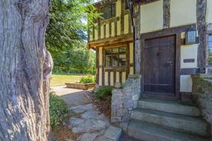 The entrance to Penkridge Hall in Leebotwood that is described as one of Shropshire's finest period houses. Picture: Rightmove/Samuel Wood