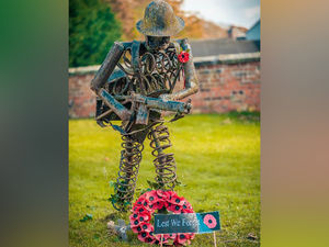 Supporting image for story: Solved: Mystery soldier sculpture was work of late Telford artist