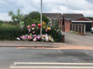 Tributes at the scene