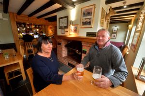Love Your Local at The Huntsman, Little Wenlock. Julie and Chris Lloyd..