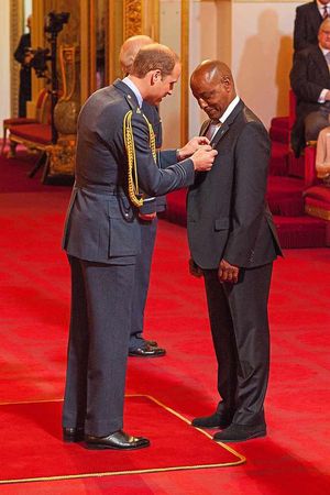 Prince William and Brendon at the ceremony