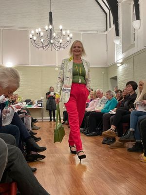 A model on the catwalk during the show