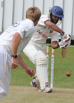 Omar Ali faces Wales' Daniel Lewis-Williams at Oswestry Cricket Club