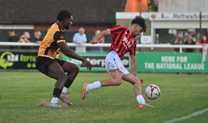 Action from Walsall's pre-season opener with Leamington