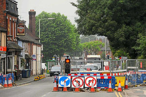 Major roadworks have caused disruption in Weston Road