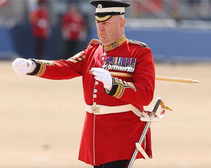 Garrison Sergeant Major ‘Vern’ Stokes on ceremonial duties