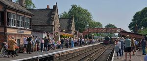 A warm welcome to Bridgnorth station for the first 'Flying Scotsman' service on Friday 25 July. STEPHEN THOMAS