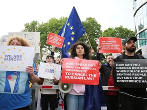 Supporting image for story: Georgian protesters against ‘Russia-style’ law mark Orthodox Easter with vigil