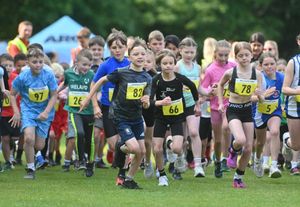 Plenty of children got involved in the one mile section of the race, with their parents cheering them on from the sidelines