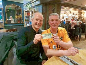 Steve Bull jetted in to meet Wolves fan Ian L'Amy