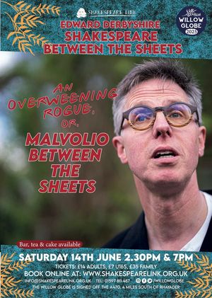 Supporting image for story: Edward Derbyshire will be presenting Malvolio Between the Sheets at the Willow Globe at Llanwrthwl on Saturday, June 14