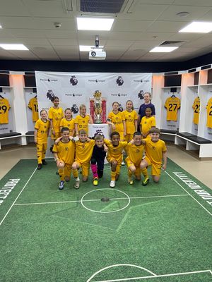 Codsall Middle School Boys and Girls teams representing Wolves.