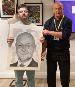 The drawing was produced by 17-year-old Rocky Trower, from Donnington in Telford