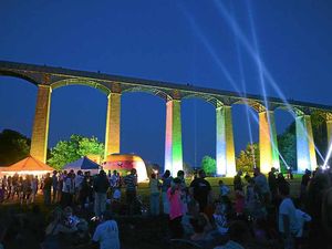 Supporting image for story: Landmark bridge bathed in light to mark anniversary