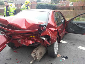 Supporting image for story: Man injured in three-car Dudley smash